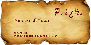 Percze Édua névjegykártya